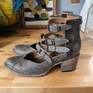 Freebird by Steven Brown Heeled Boots with Straps